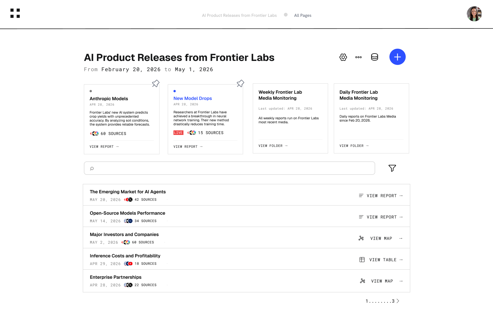 Project page with the ontology pane open on the right