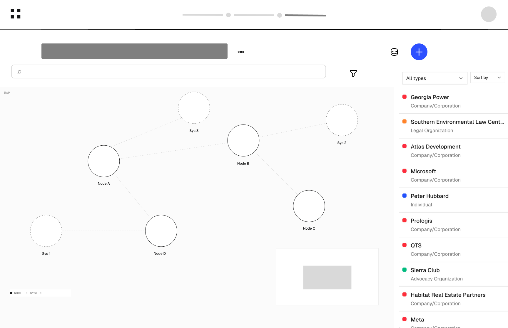 Report view with an open map